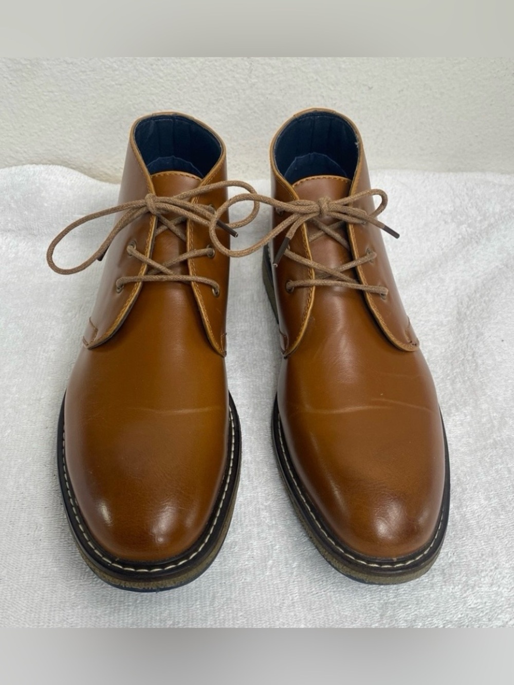Hawke & Co Men's Kalahari Cognac Brown Memory Foam Chukka Boots Size 9.5 Classic